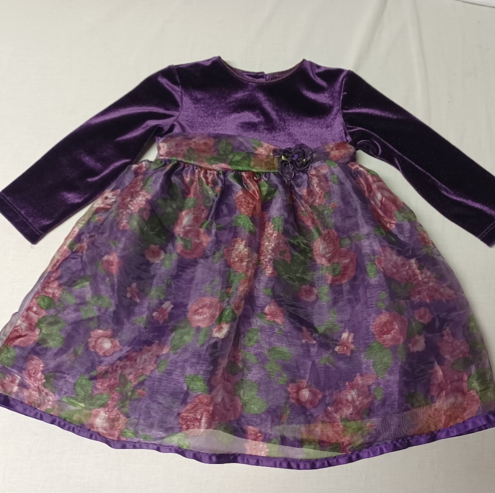4/$60 Purple Floral Baby/Toddler Dress - Size 2